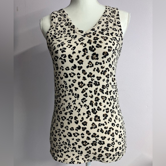 Maurices Tops - Maurices Women’s Tank Top, Size L, Leopard Print, Beige/Black, NWT🐆🐆